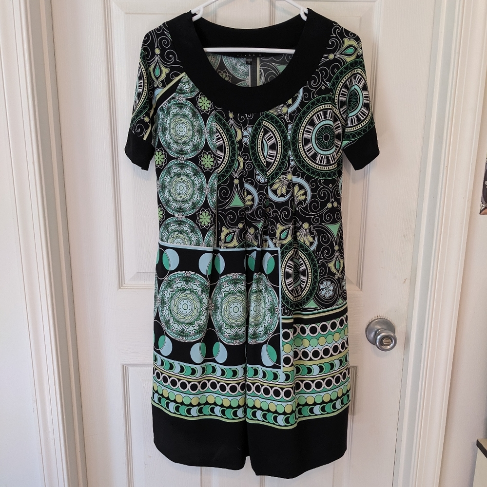 Short Sleeve Geometric Dress